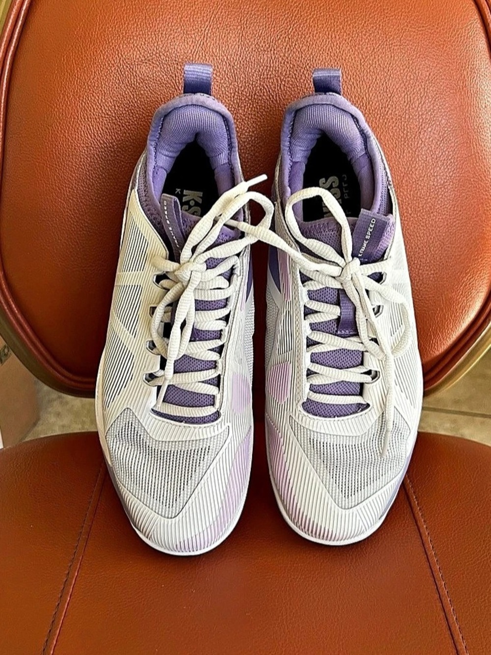 K-Swiss K-Frame Speed NIMBUS CLOUD/WHITE/PURPLE HAZE Size :9.5